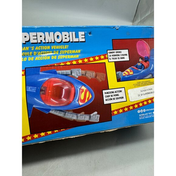 DC Super Powers Supermobile Supermans Action Vehicle 12+ blue red READ - Picture 8 of 15